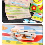 5 PCS KBX-017 Kinderen houten foto puzzel baby vroeg onderwijs speelgoed (Olifant)