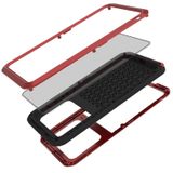 For Galaxy A71 LOVE MEI Metal Shockproof Waterproof Dustproof Protective Case(Red)