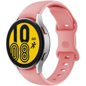 For Samsung Galaxy Watch4 Classic 42/46mm Butterfly Buckle Silicone Watch Band(Pink)