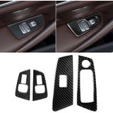 Car Carbon Fiber Door Window Lift Panel Decorative Sticker for BMW 5 Series G38 528Li / 530Li / 540Li 2018  Left Drive