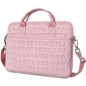 WiWU 13.3 inch Shockproof Dropproof Fashion Slim Shoulder Laptop Bag Handbag(Pink)