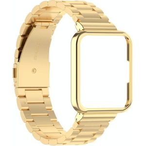 Voor Xiaomi Redmi Watch2 Lite International Versie 2 in 1 Drie-Kraal Metalen riem met horlogeframe