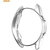 For Samsung Galaxy Watch 3 41mm 2 in 1 ENKAY Hat-Prince Electroplate Soft TPU Case + 0.2mm 9H 2.15D Curved Edge Tempered Glass Film(Silver)