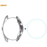 For Samsung Galaxy Watch 3 41mm 2 in 1 ENKAY Hat-Prince Electroplate Soft TPU Case + 0.2mm 9H 2.15D Curved Edge Tempered Glass Film(Silver)