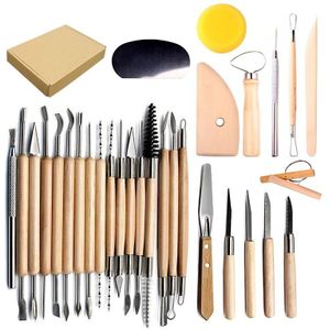30 In 1 Wooden Pottery Clay Tools Multi-Function Clay Sculpture Tools