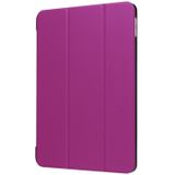 For iPad 9.7 (2018) & iPad 9.7 (2017) Custer Texture Horizontal Flip Leather Case with Three-folding Holder & Sleep / Wake-up Function(Purple)