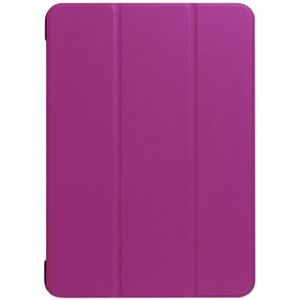 For iPad 9.7 (2018) & iPad 9.7 (2017) Custer Texture Horizontal Flip Leather Case with Three-folding Holder & Sleep / Wake-up Function(Purple)