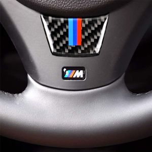 Little B Version Three Color Carbon Fiber Car Steering Wheel Decorative Sticker for BMW E90 2005-2012