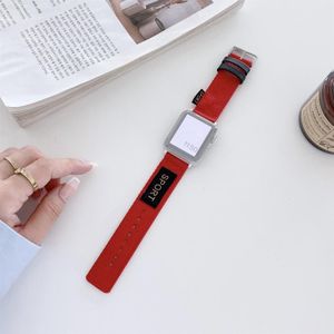 Nylon Replacement Strap Watchband For Apple Watch Series 7 & 6 & SE & 5 & 4 40mm  / 3 & 2 & 1 38mm(Red)