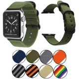 Canvas horlogeband met zwarte gesp voor Apple Watch Ultra 49 mm / serie 8 & 7 45 mm / SE 2 & 6 & SE & 5 & 4 44 mm / 3 & 2 & 1 42 mm