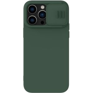 For iPhone 14 Pro NILLKIN CamShield Liquid Silicone Phone Case (Dark Green)