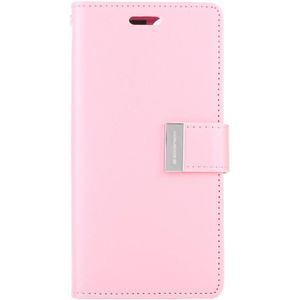 For iPhone 12 mini GOOSPERY RICH DIARY Crazy Horse Texture Horizontal Flip Leather Case with Holder & Card Slots & Wallet(Pink)