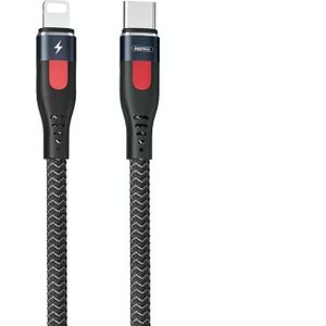 REMAX RC-188i Lesu Pro 1m PD20W Type-C to 8 Pin Aluminum Alloy Braid Fast Charging Data Cable(Black)