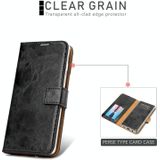 For Samsung Galaxy S10 Crazy Horse Texture Detachable Magnetic Back Cover Horizontal Flip Leather Case with Holder & Card Slots & Photo Frame & Wallet(Black)