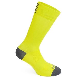 2 Pairs Man Cycling Breathable Socks Bicycle Socks Outdoor Sports Racing Bike Compression Socks(Yellow)