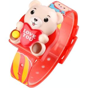 SKMEI 1748 Three-dimensional Cartoon Love-heart Bear LED Digital Display Electronic Watch for Children(Red)