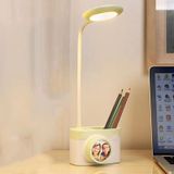 C8 Desktop LED Eye Protection Learning Multifunctional USB Camera Small Table Lamp(Green )