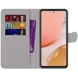 For Samsung Galaxy A72 5G / 4G Coloured Drawing Cross Texture Horizontal Flip PU Leather Case with Holder & Card Slots & Wallet & Lanyard(Fluorescent Water Texture)