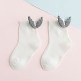 Girls Fashion Personality Wings Socks Baby Cotton Socks  Color:White(M)