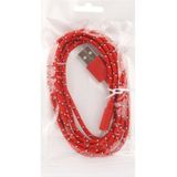 3m Nylon Netting Style USB Data Transfer Charging Cable  For iPhone 6 & 6 Plus  iPhone 6s & 6s Plus  iPhone 5 & 5S & 5C  Compatible with up to iOS 11.02(Red)