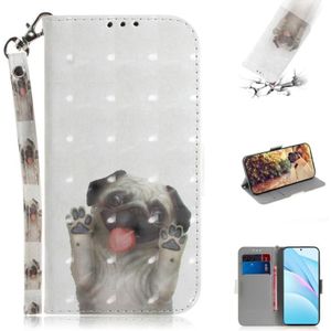 For Xiaomi Mi 10T Lite 5G 3D Colored Drawing Horizontal Flip Leather Case with Holder & Card Slots & Wallet & Lanyard(Pug)