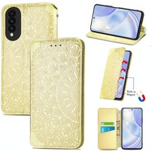 Voor Huawei Nova 8 SE jeugd bloeiende mandala reliëf patroon magnetische horizontale flip lederen tas met houder & kaart slots & portemonnee