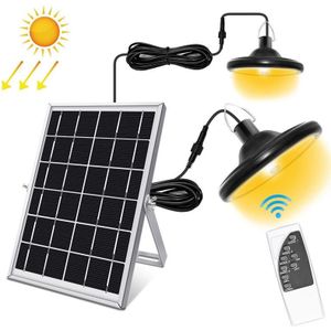 Smart Induction 2 in 1 112LEDs Solar Light Indoor and Outdoor Garden Garage LED Lamp  Light Color:Warm Light(Black)