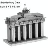 3 PCS 3D Metal Assembly Model World Building DIY Puzzel Speelgoed  Style: Brandenburger Tor