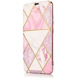For Samsung Galaxy S20 FE Bronzing Plating PU + TPU Horizontal Flip Leather Case with Holder & Card Slot(Pink White)