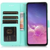 For Samsung Galaxy S10e Skin Feel Embossed Sunflower Horizontal Flip Leather Case with Holder & Card Slots & Wallet & Lanyard(Green)