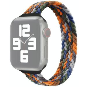 Small Taille Single Loop Nylon Braid Vervanging Horlogeband voor Apple Watch Series 7 45mm / 6 & SE & 5 & 4 44mm / 3 & 2 & 1 42mm (Camouflage Kleurrijk)