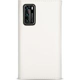 For Huawei P40 Skin Feel Zipper Horizontal Flip Leather Case with Holder & Card Slots & Photo Frame & Lanyard & Long Rope(White)