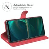 For Sony Xperia 5 III Litchi Texture Horizontal Flip Protective Case with Holder & Card Slots & Wallet(Red)
