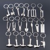 10 PCS Tool Metal Keychain Car Key Ring Pendant  Colour: H-405 Double Row Saw