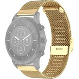 22mm Metal Mesh Wrist Strap Watch Band for Fossil Hybrid Smartwatch HR  Male Gen 4 Explorist HR  Male Sport (Gold)