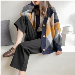 Loose And Lazy Knit Cardigan (Color:Navy Blue Size:Free Size)