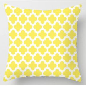 2 PCS 45x45cm Yellow Striped Pillowcase Geometric Throw Cushion Pillow Cover Printing Cushion Pillow Case Bedroom Office  Size:450*450mm(22)