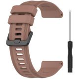 For Garmin Forerunner 955 22mm Silicone Twill Watch Band(Coffee)