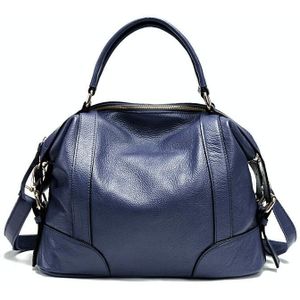 2P1006 Ladies Single-Shoulder Leather Messenger Bag  Colour: Royal Blue (S)
