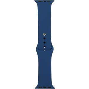 For Apple Watch Series 6 & SE & 5 & 4 40mm / 3 & 2 & 1 38mm Silicone Watch Replacement Strap  Long Section (Men)(Sea Blue)