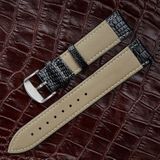 Lizard Texture Leather Strap Replacement Watchband  Size: 20mm (Coffee)