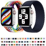 Nylon Single-turn gevlochten horlogeband voor Apple Watch Ultra 49 mm / serie 8&7 45 mm / SE 2 & 6 & SE & 5 & 4 44 mm / 3 & 2 & 1 42 mm  lengte: 135 mm