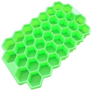 2 PCS 37 Grids Ice Cubes Honeycomb Ice Cream Maker Form DIY Mould Popsicle Molds Yogurt Ice Box Fridge Treats Freezer(Green)