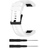 For Garmin Fenix 5X (26mm) Fenix3 / Fenix3 HR Silicone Replacement Wrist Strap Watchband(White)