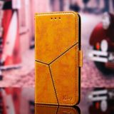 For OnePlus 3 Geometric Stitching Horizontal Flip TPU + PU Leather Case with Holder & Card Slots & Wallet(Yellow)