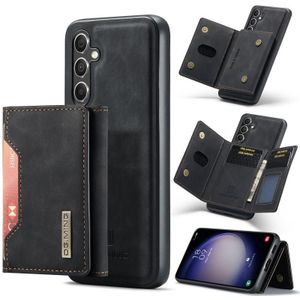 For Samsung Galaxy S23 FE 5G DG.MING M2 Series 3-Fold Multi Card Bag + Magnetic Phone Case(Black)