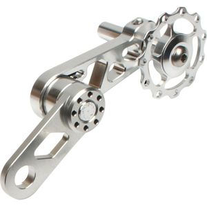 Litepro Folding Bike Guide Wheel LP Oval Chainring Chain Zipper Rear Derailleur Chain(Silver)