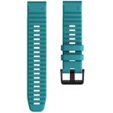 For Garmin Fenix 6X 26mm Smart Watch Quick Release Silicon Wrist Strap Watchband(Blue-green)