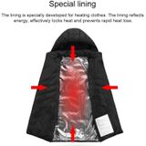 USB Heated Smart Constant Temperature Hooded Warm Coat for Men and Women (Color:Red Size:XXXXL)