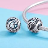 S925 Sterling Silver 26 English Letter Beads DIY Bracelet Necklace Accessories  Style:C